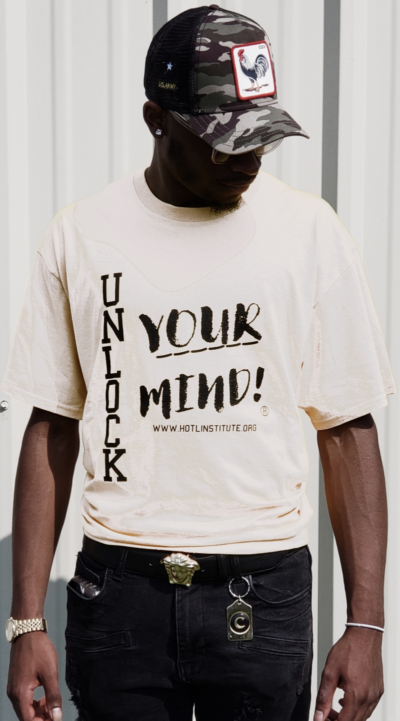 Merch-Round-Neck-Unlock-Your-Mind-T-Shirt-white