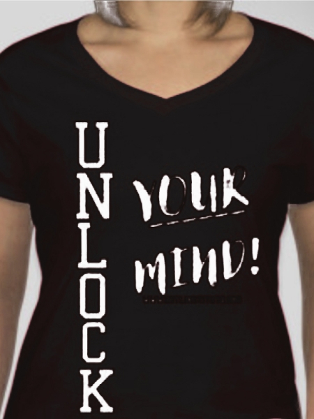 Merch-V-Neck-Unlock-Your-Mind black