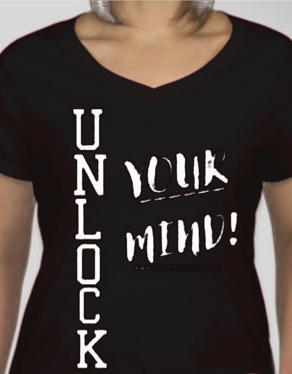 Merch-V-Neck-Unlock-Your-Mind black